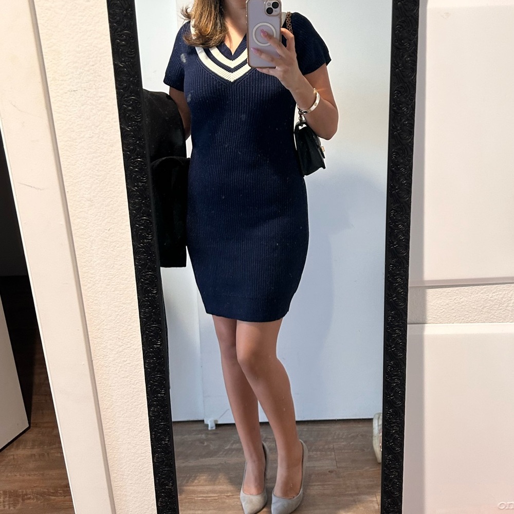 Ralph Lauren Navy Blue Knit Dress